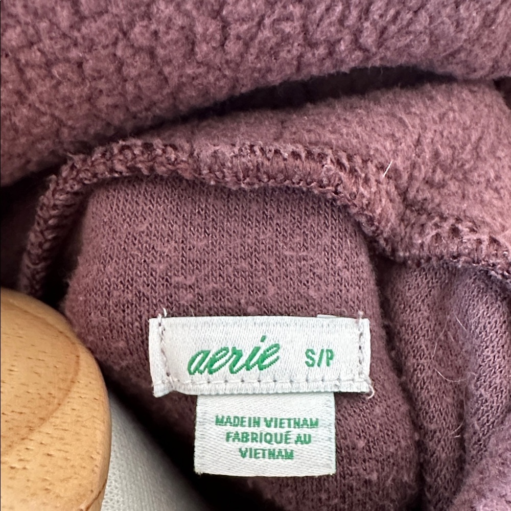 Aerie Fuzzy Teddy Cropped Cowl Neck Sweater - Picture 5 of 5
